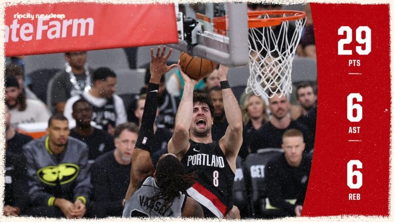 Deni Avdija With 29 Points & 6 Reb & Ast Tonight vs Spurs Portland Trail Blazers April 8, 2026