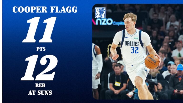 Cooper Flagg (11 PTS 12 REB) at Phoenix Suns April 8, 2026