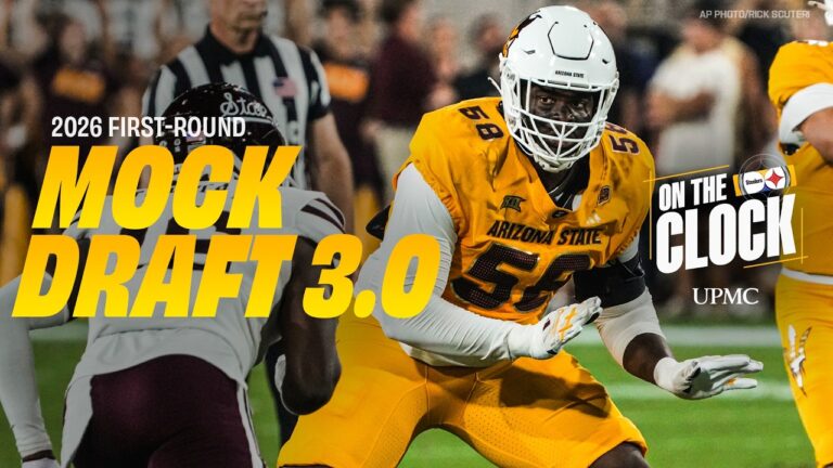Round 1 Mock Draft 3.0 On The Clock Pittsburgh Steelers