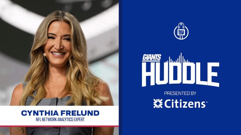 NFL Network’s Cynthia Frelund Giants Huddle New York Giants