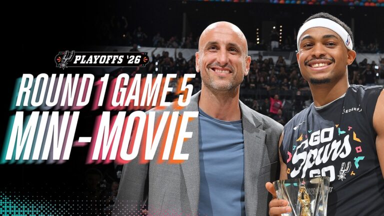 Playoffs Round 1 Game 5 Mini-Movie – Manu Ginobili Joins Keldon Johnson for 6MOTY Celebration!