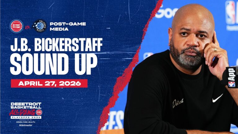 Post Game Press Conference J B Bickerstaff Pistons vs Magic  04 27 26 Lost