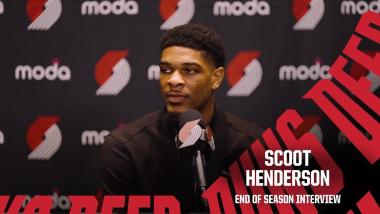 Scoot Henderson 2025-26 End of Season Interview Portland Trail Blazers April 30, 2026