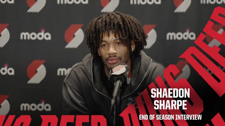 Shaedon Sharpe 2025-26 End of Season Interview Portland Trail Blazers April 30, 2026