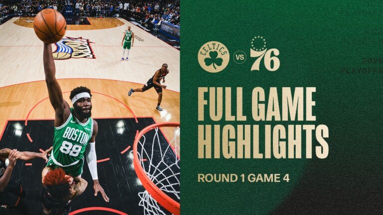 The Boston Celtics head back home 3-1 after the win against The 76ers 128-96