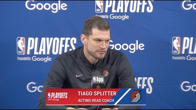 Tiago Splitter Pregame Media Availability Portland Trail Blazers San Antonio Spurs Apr 28 2026