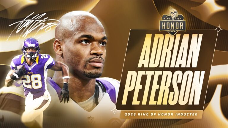 Adrian Peterson Named Vikings 2026 Ring of Honor Inductee