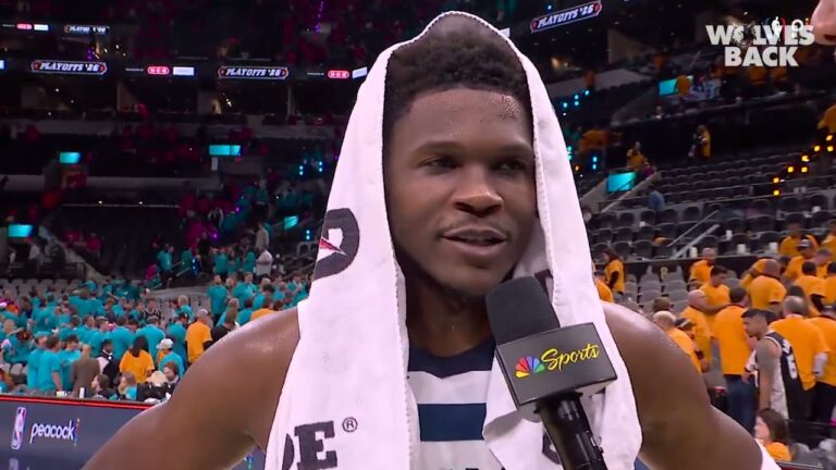 Anthony Edwards Postgame Interview After Game 1 Win Against San Antonio Spurs 5.4.26