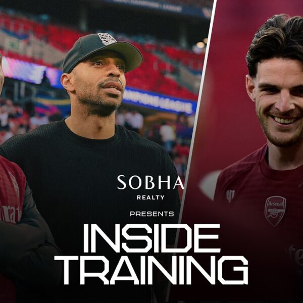 ARSENAL STARS GET READY FOR CHAMPIONS LEAGUE FINAL Prepping for PSG INSIDE TRAINING