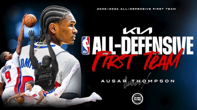 AUSAR THOMPSON 2025-26 KIA NBA ALL-DEFENSIVE FIRST TEAM ausarthompson nba
