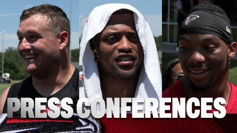 Bijan Robinson, AJ Terrell, Chris Lindstrom & more speak to the media during OTAs Press Conference