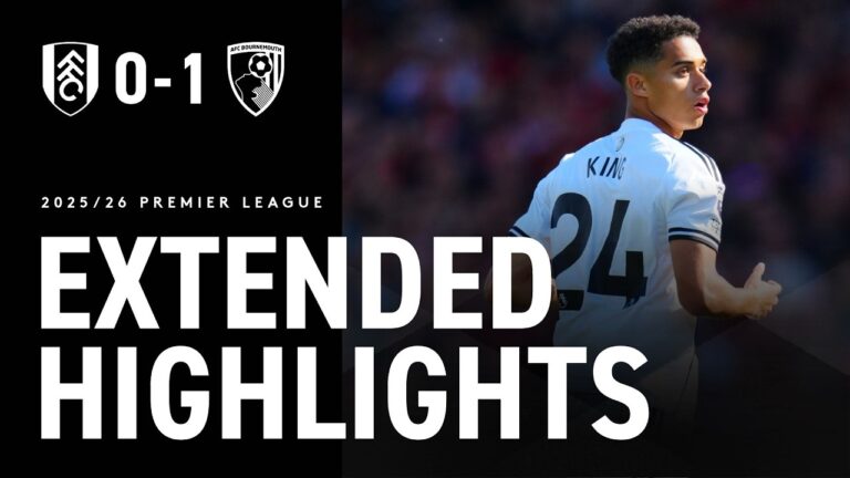 Both teams reduced to 10-men in one goal defeat Extended highlights of Fulham v Bournemouth