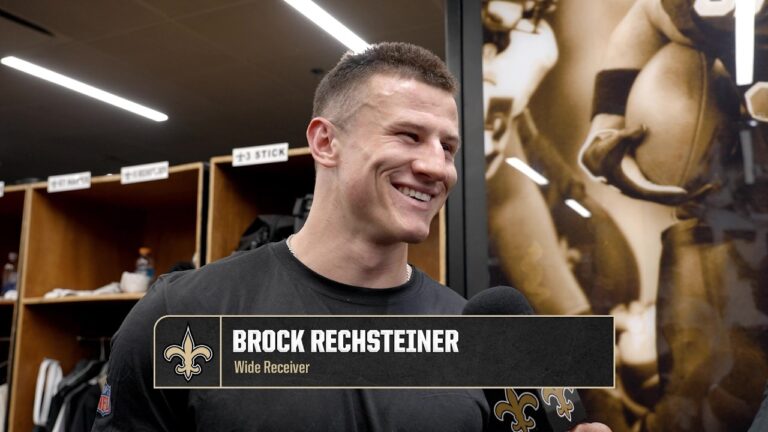Brock Rechsteiner on tryout, wrestling lineage Saints Rookie Minicamp
