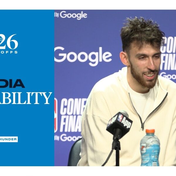 Chet Holmgren on Teammates Playoffs WCF Game 5 Postgame Media May 26, 2026