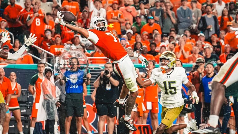 CJ Daniels’ Best Catches At The University Of Miami Rams 2026 NFL Draft