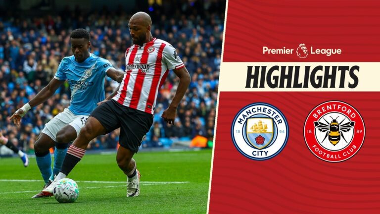 Defeat at the Etihad Manchester City 3-0 Brentford Premier League Highlights