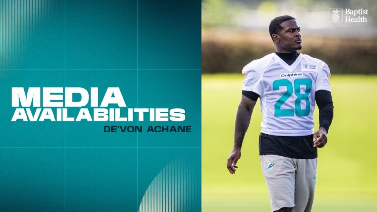 De’Von Achane meets with the media Miami Dolphins