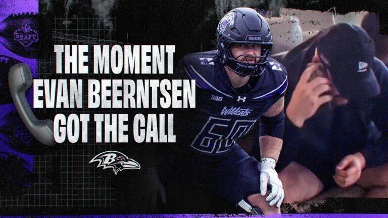 Evan Beerntsen Receives His Draft Call From the Ravens Baltimore Ravens