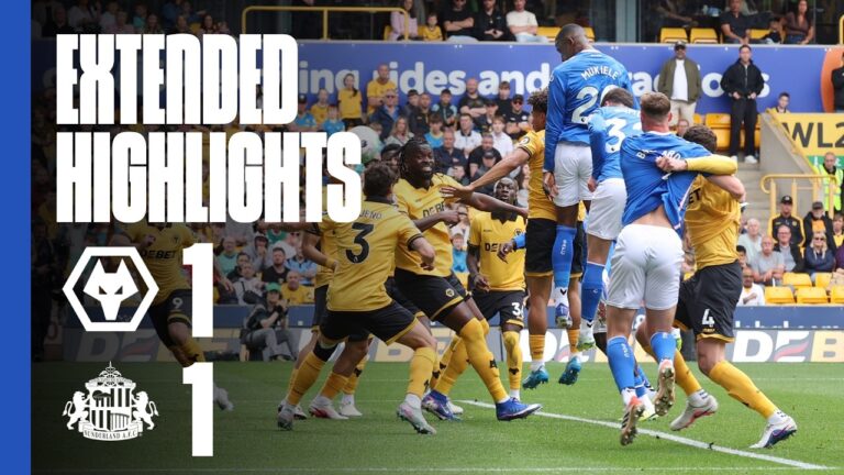 Extended Premier League Highlights Wolverhampton Wanderers 1 – 1 Sunderland AFC