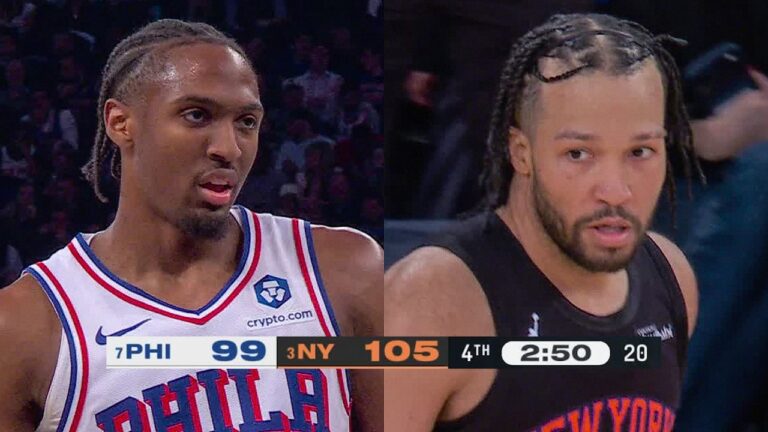 Final 4:01 WILD ENDING 7 76ERS at 3 Knicks May 6, 2026