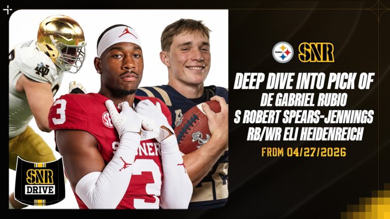 Gabriel Rubio, Robert Spears-Jennings, Eli Heidenreich Deep Dive on SNR Drive Pittsburgh Steelers