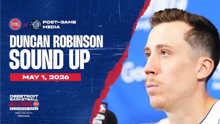 Game 6 Post-Game Press Conference: Duncan Robinson Pistons vs. Magic  05.01.26