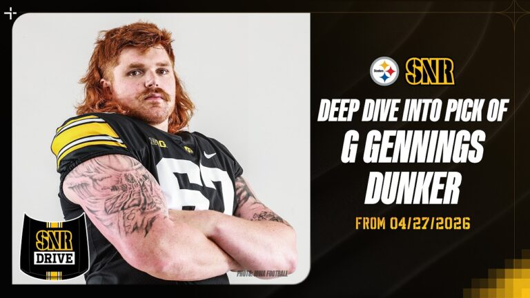 Gennings Dunker Deep Dive on SNR Drive Pittsburgh Steelers