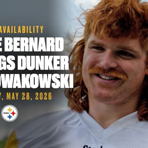 Germie Bernard, Gennings Dunker, Riley Nowakowski Media Availability (May 28) Pittsburgh Steelers