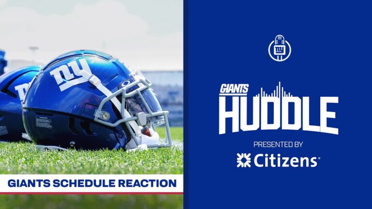 Giants Schedule Reaction Giants Huddle New York Giants