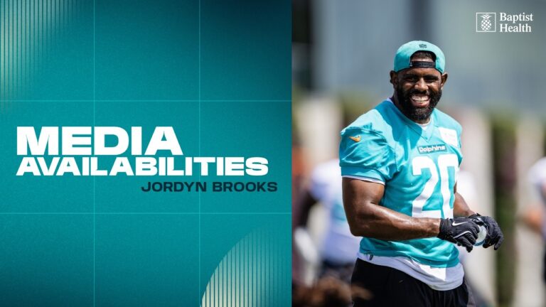 ILB Jordyn Brooks meets with the media Miami Dolphins