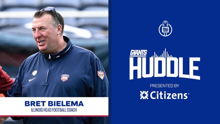 Illinois Head Coach Bret Bielema on Rookie J.C. Davis Giants Huddle New York Giants