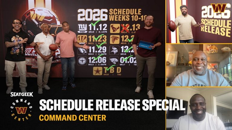 ITS HERE!!! Game-By-Game Analysis Of The 2026 Commanders Schedule Command Center NFL