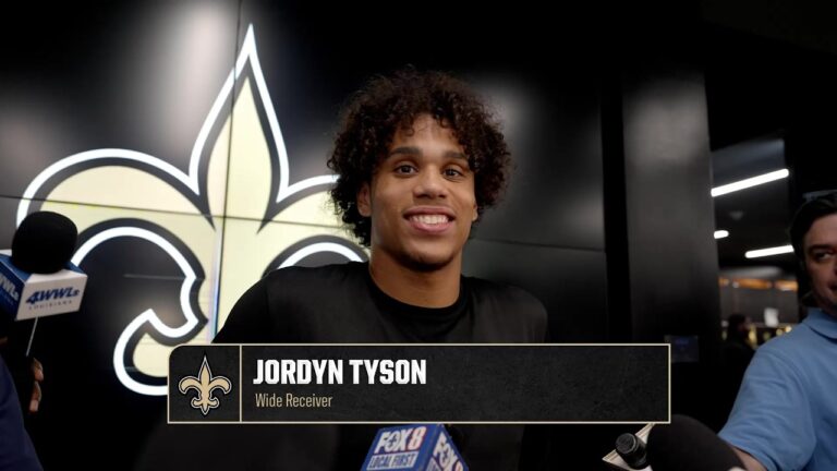 Jordyn Tyson on Tyler Shough, veteran wide receivers New Orleans Saints
