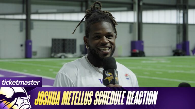 Josh Metellus Reacts to Kicking off 2026 NFL Season with 2 Division Games 2026 Vikings Schedule