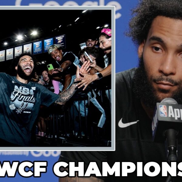 Julian Champagnie on Spurs Winning the Western Conference Finals