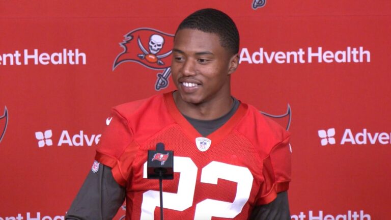 Keionte Scott Talks Bond with Rueben Bain Jr. Press Conference Tampa Bay Buccaneers