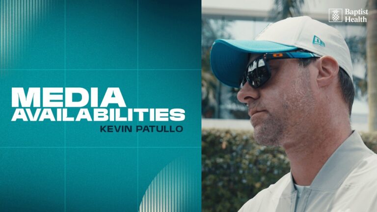 Kevin Patullo meets with the media Miami Dolphins