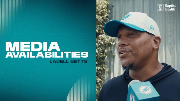 Ladell Betts meets with the media Miami Dolphins