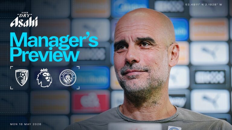MANAGERS PREVIEW Pep Guardiola Bournemouth v Man City Premier League