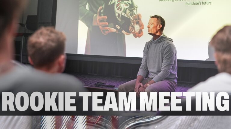 Matt Ryan addresses the rookie class in Falcon University meeting Atlanta Falcons