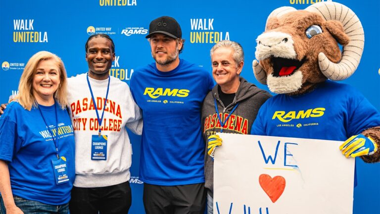 Matthew Stafford & Rams Organization Host WalkUnitedLA To Raise Money For L.A. Community