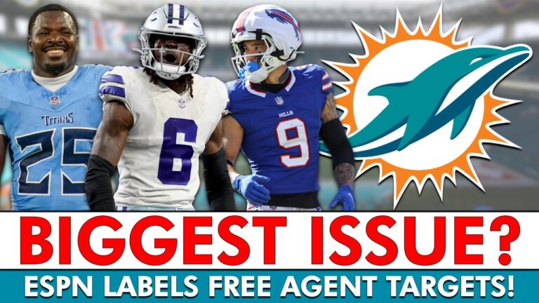 Miami Dolphins Free Agent Targets via ESPN At Biggest Position Of Need!