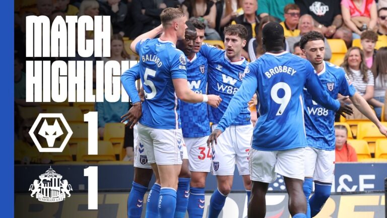 Mukiele Scores As 10-Man Lads Earn Point Wolves 1 – 1 Sunderland AFC Premier League Highlights