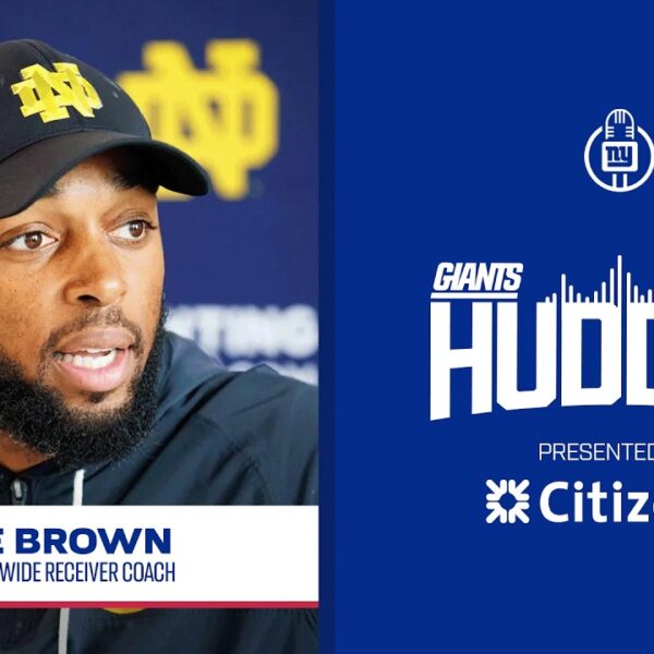 Notre Dame WR Coach Mike Brown on Malachi Fields Giants Huddle New York Giants