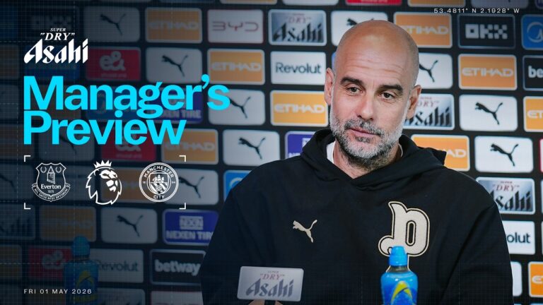PEP GUARDIOLA PRESS CONFERENCE Everton Premier League