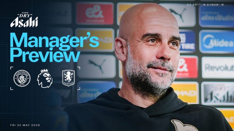 PEP GUARDIOLA PRESS CONFERENCE Man City v Aston Villa Premier League