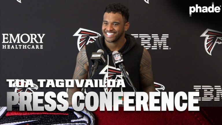 Quarterback Tua Tagovailoa speaks on experiencing growth in joining Falcons Press Conference