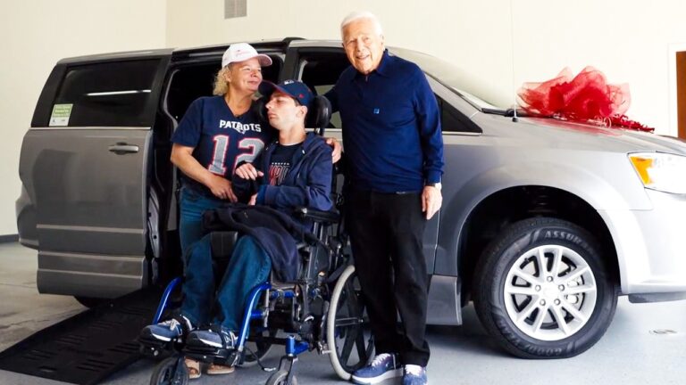 Robert Kraft Gifts Handicap Accessible Minivan to Local Family Patriots