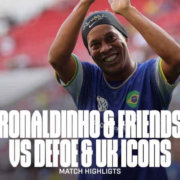 Ronaldinho & Friends vs Defoe & UK Icons Match Highlights