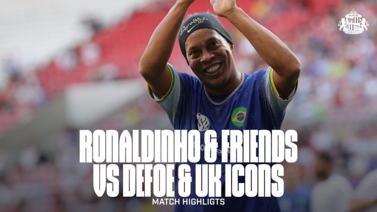 Ronaldinho & Friends vs Defoe & UK Icons Match Highlights